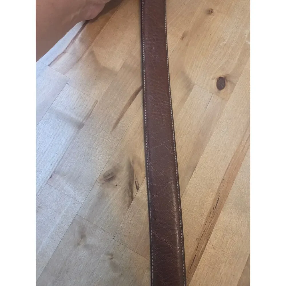 Torino Leather Co. Tumbled Leather Belt Brown Size 44 Model 61551